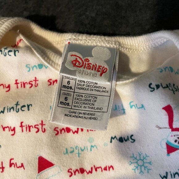 Baby's First Christmas 6-9M  Disney onesie and red velor sleep/play unisex baby - Picture 3 of 6